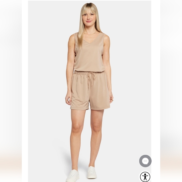 NYDJ nude tan lounge set or PJ set. Shorts + sleeveless top. S/M New - Picture 1 of 7